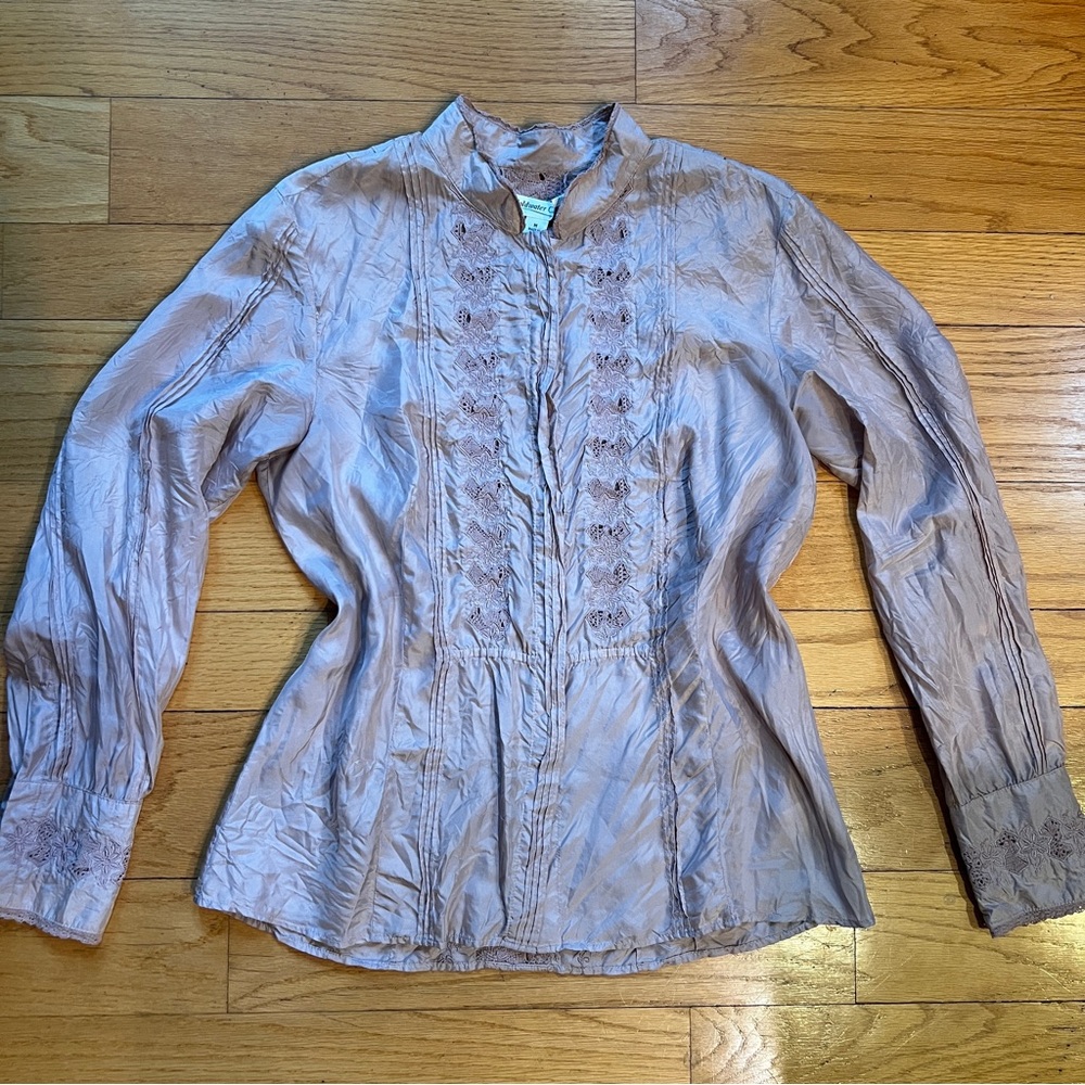 100% Silk Edwardian Style Blouse